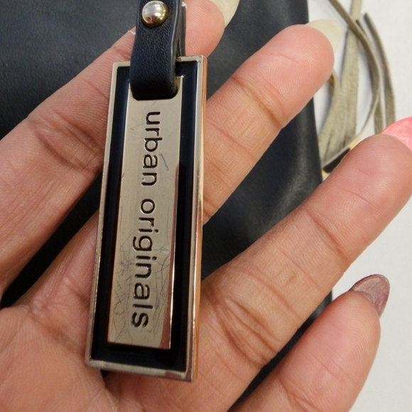 Urban Orginal Women's Brown/Black Leather Fringe  Animal Print Crossbody Bag - Picture 13 of 16